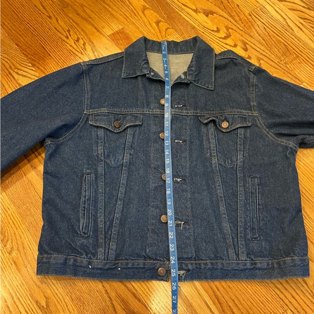 Vintage 80s 90s Denim Jacket Floral Tapestry Patch Back Western Jean Women’s M - Picture 13 of 13